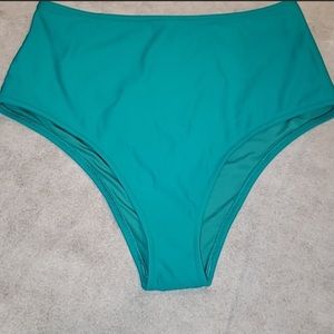EUC Aerie High Waisted Cheeky Bikini Bottom sz Med
